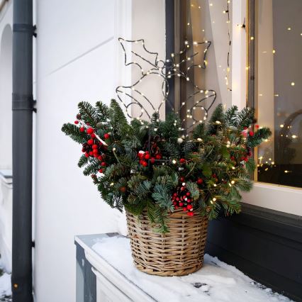 Brilagi - LED kerstdecoratie voor buiten, LED/3xAA, IP44, 55x32 cm, belletjes