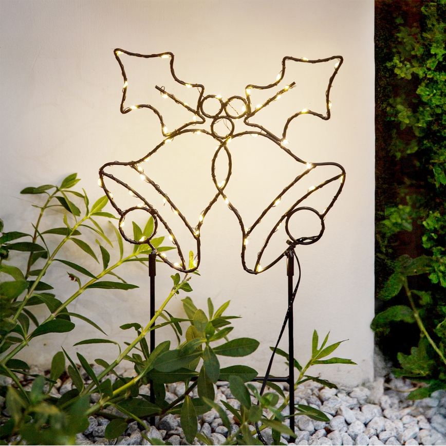 Brilagi - LED kerstdecoratie voor buiten, LED/3xAA, IP44, 55x32 cm, belletjes