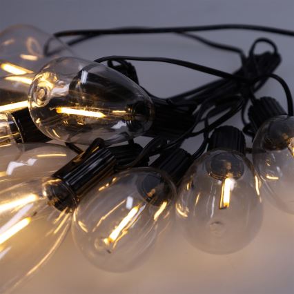 BRILAGI - LED kerstguirlande voor buiten 10xLED/3xAA 3,2 m IP44 warm wit