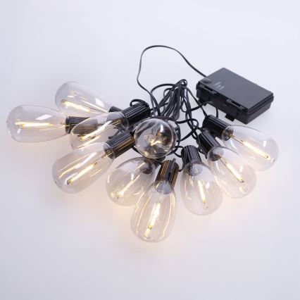 BRILAGI - LED kerstguirlande voor buiten 10xLED/3xAA 3,2 m IP44 warm wit