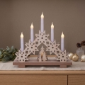 BRILAGI - LED kerstkandelaar 5xLED/2xAA beige