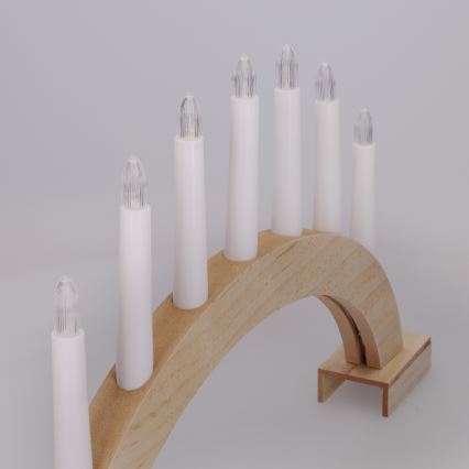 BRILAGI - LED kerstkandelaar 7xLED/2xAA beige/wit