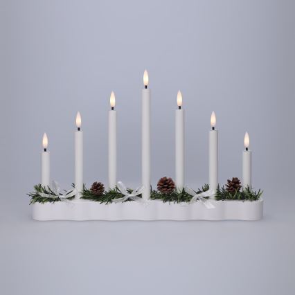 BRILAGI - LED kerstkandelaar 7xLED/2xAA wit