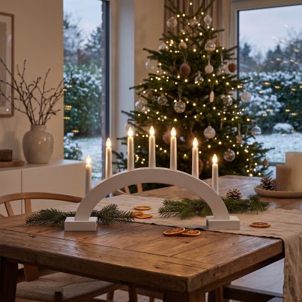 BRILAGI - LED kerstkandelaar 7xLED/2xAA wit