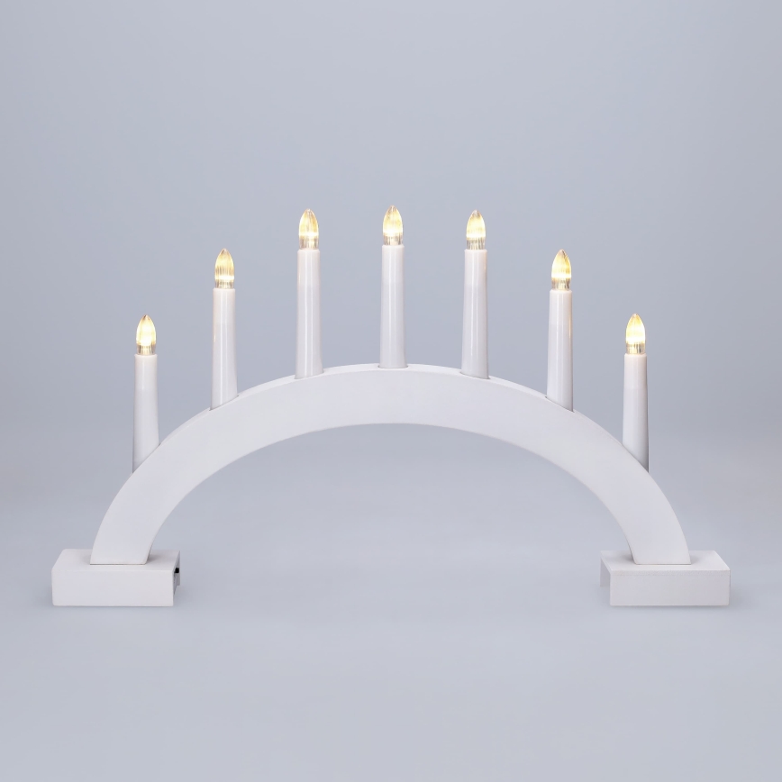 BRILAGI - LED kerstkandelaar 7xLED/2xAA wit