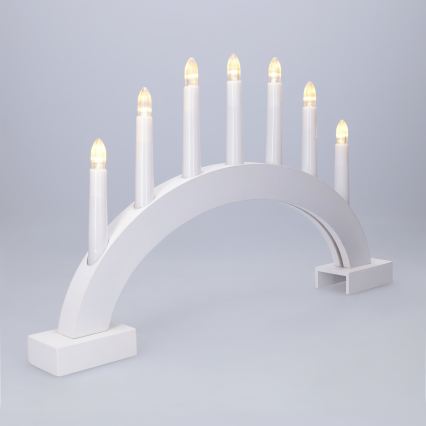 BRILAGI - LED kerstkandelaar 7xLED/2xAA wit