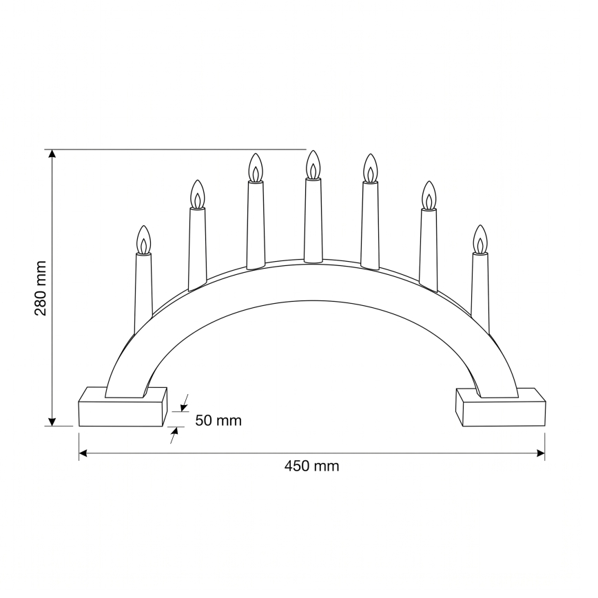 BRILAGI - LED kerstkandelaar 7xLED/2xAA wit