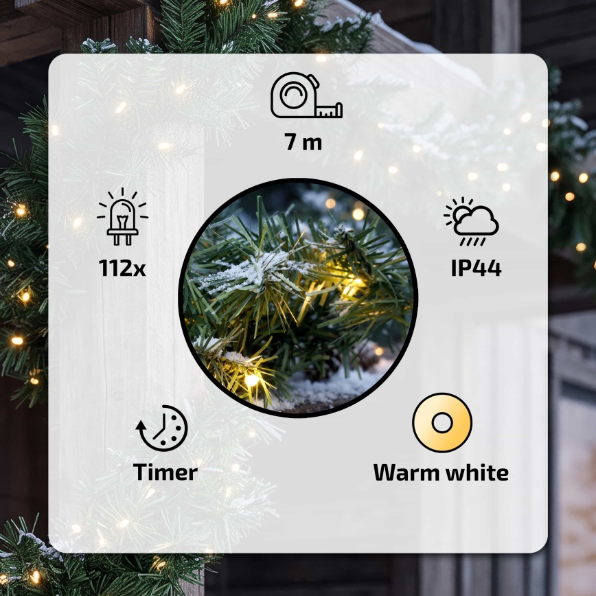 BRILAGI - LED kerstlichtsnoer voor buiten 112xLED/230V 700 cm IP44