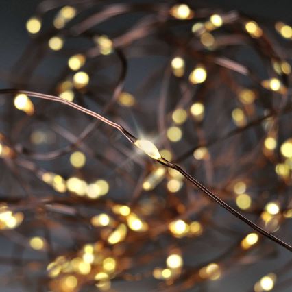 Brilagi - LED-kerstsnoer 100xLED/3xAA 10m warm wit