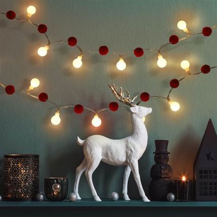 Brilagi - LED kerstsnoer 20xLED/2xAA 1,8 m warm wit