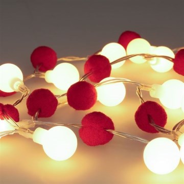 Brilagi - LED kerstsnoer 20xLED/2xAA 1,8m warm wit