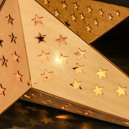 Brilagi - LED-kerstster, 59 x 55 cm, op 2x AA-batterijen