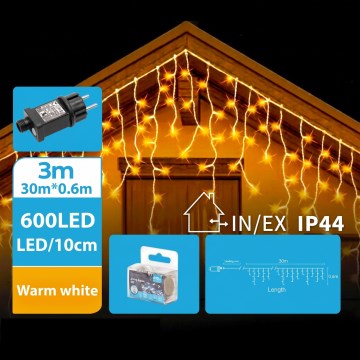 BRILAGI - LED kerstverlichting voor buiten 600xLED/6W/8 functies 33m IP44 warm wit
