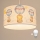 Brilagi - LED Kinderhanglamp aan kabel BOBO 1xE27/60W/230V Ø 35 cm wit/dieren