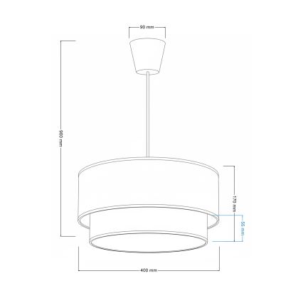 Brilagi - LED-hanglamp voor kinderkamer BOBO, 1xE27/60W/230V, Ø 40 cm, crème/groen/jungle