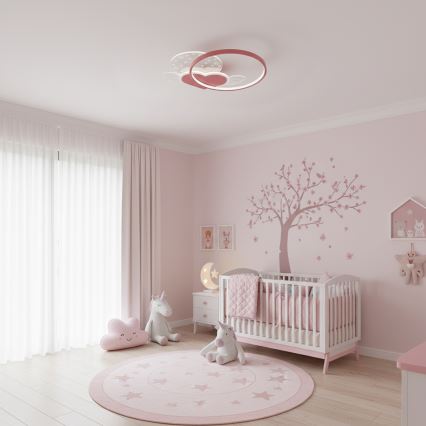 Brilagi - LED kinderplafondlamp LOVE LED/48W/230V 3000/4500/6000K roze