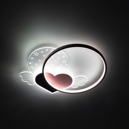 Brilagi - LED kinderplafondlamp LOVE LED/48W/230V 3000/4500/6000K roze