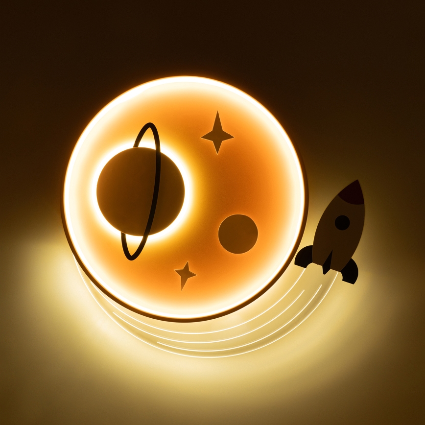 Brilagi - LED kinderplafondlamp STARSHIP LED/64W/230V 3000/4500/6000K geel