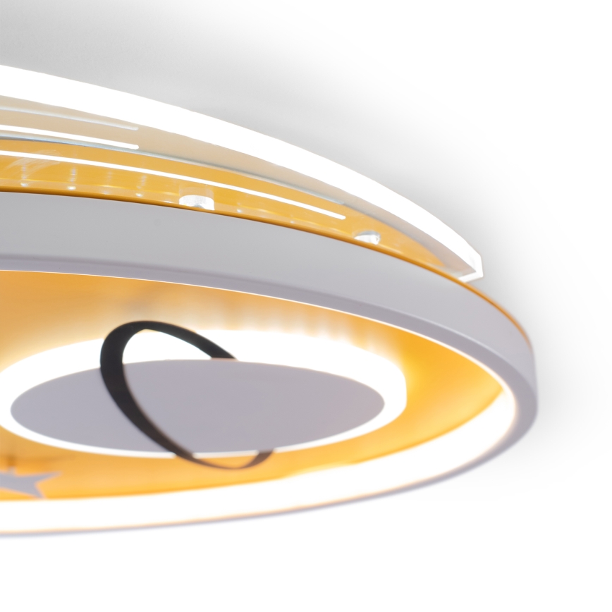 Brilagi - LED kinderplafondlamp STARSHIP LED/64W/230V 3000/4500/6000K geel