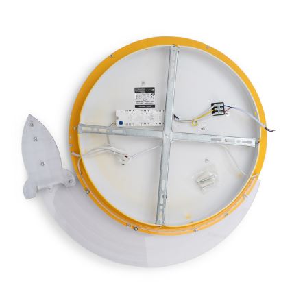 Brilagi - LED kinderplafondlamp STARSHIP LED/64W/230V 3000/4500/6000K geel