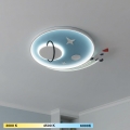 Brilagi -LED kinderplafondlamp STARSHIP LED/64W/230V 3000/4500K blauw