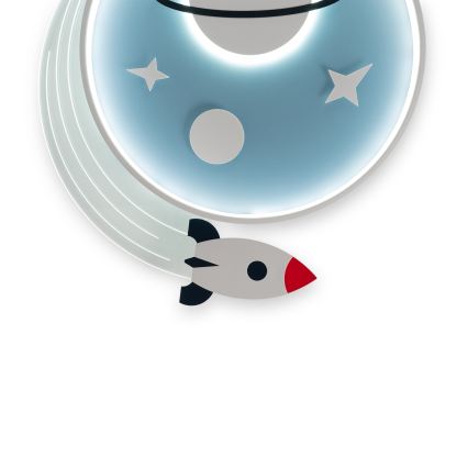 Brilagi -LED kinderplafondlamp STARSHIP LED/64W/230V 3000/4500K blauw