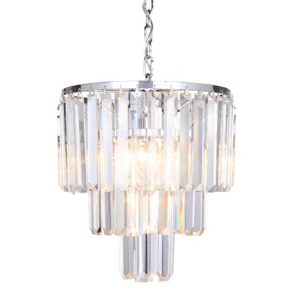 Brilagi - LED Kristallen hanglamp aan een ketting MOZART 4xE14/40W/230V glanzend chroom