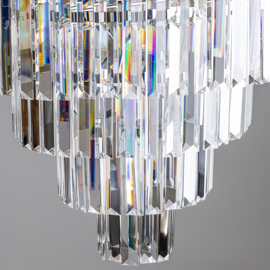 Brilagi - LED Kristallen hanglamp aan een ketting MOZART 5xE14/40W/230V glanzend chroom