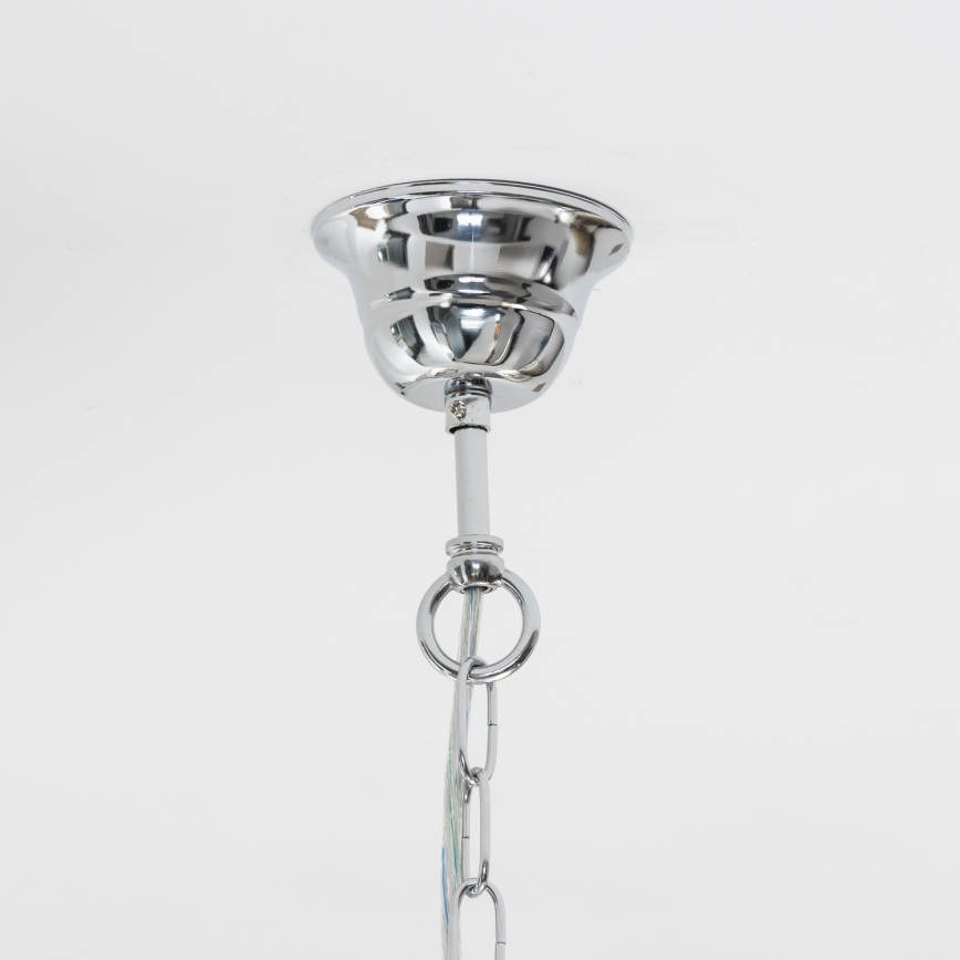 Brilagi - LED Kristallen hanglamp aan een ketting MOZART 5xE14/40W/230V glanzend chroom