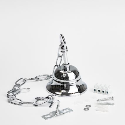 Brilagi - LED Kristallen hanglamp aan een ketting MOZART 5xE14/40W/230V glanzend chroom