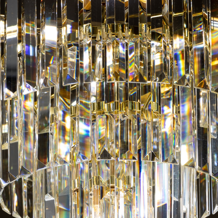Brilagi - LED Kristallen hanglamp aan een ketting MOZART 5xE14/40W/230V goud