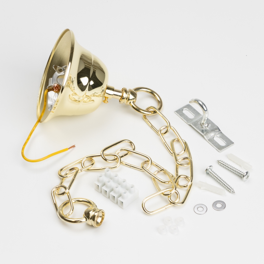 Brilagi - LED Kristallen hanglamp aan een ketting MOZART 5xE14/40W/230V goud