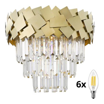 Brilagi - LED kristallen plafondlamp MIRAGE 6xE14/40W/230V Ø 48 cm