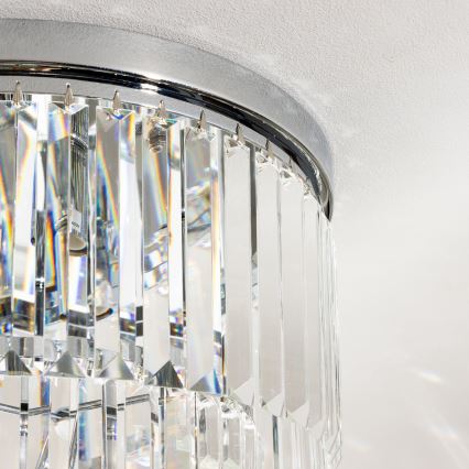 Brilagi - LED Kristallen plafondlamp MOZART 5xE14/40W/230V glanzend chroom