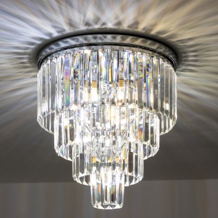 Brilagi - LED Kristallen plafondlamp MOZART 5xE14/40W/230V glanzend chroom