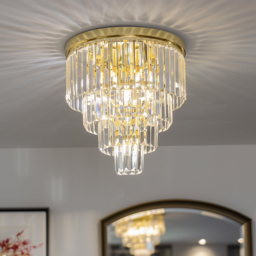 Brilagi - LED Kristallen plafondlamp MOZART 5xE14/40W/230V goud