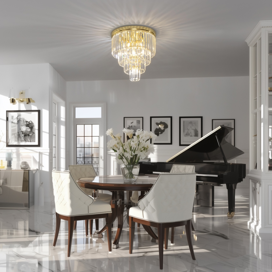 Brilagi - LED Kristallen plafondlamp MOZART 5xE14/40W/230V goud