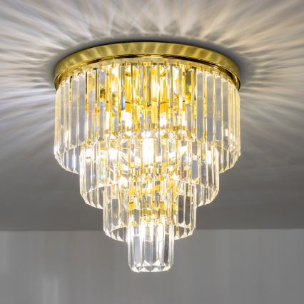 Brilagi - LED Kristallen plafondlamp MOZART 5xE14/40W/230V goud