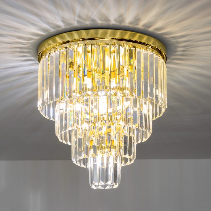 Brilagi - LED Kristallen plafondlamp MOZART 5xE14/40W/230V goud