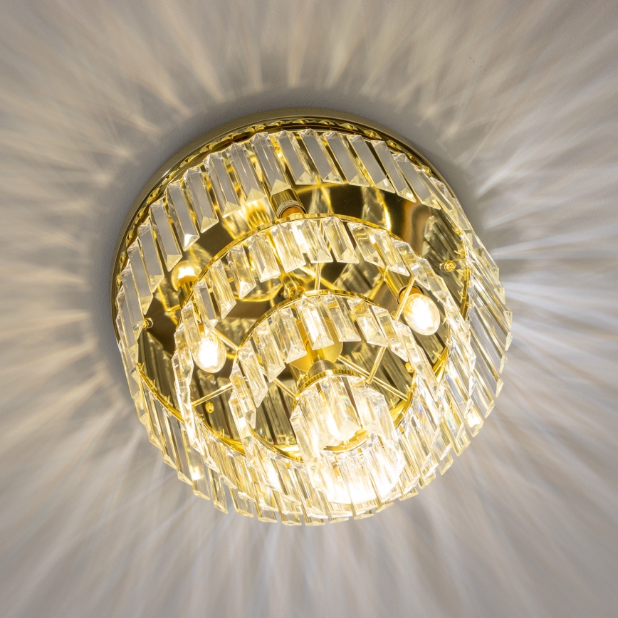 Brilagi - LED Kristallen plafondlamp MOZART 5xE14/40W/230V goud