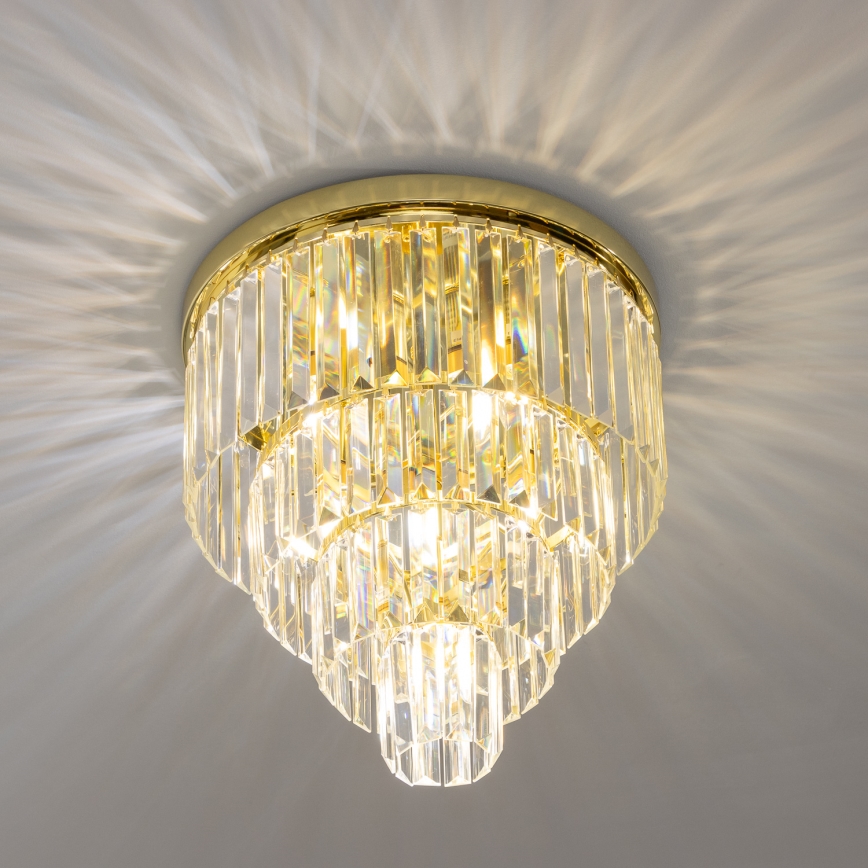 Brilagi - LED Kristallen plafondlamp MOZART 5xE14/40W/230V goud