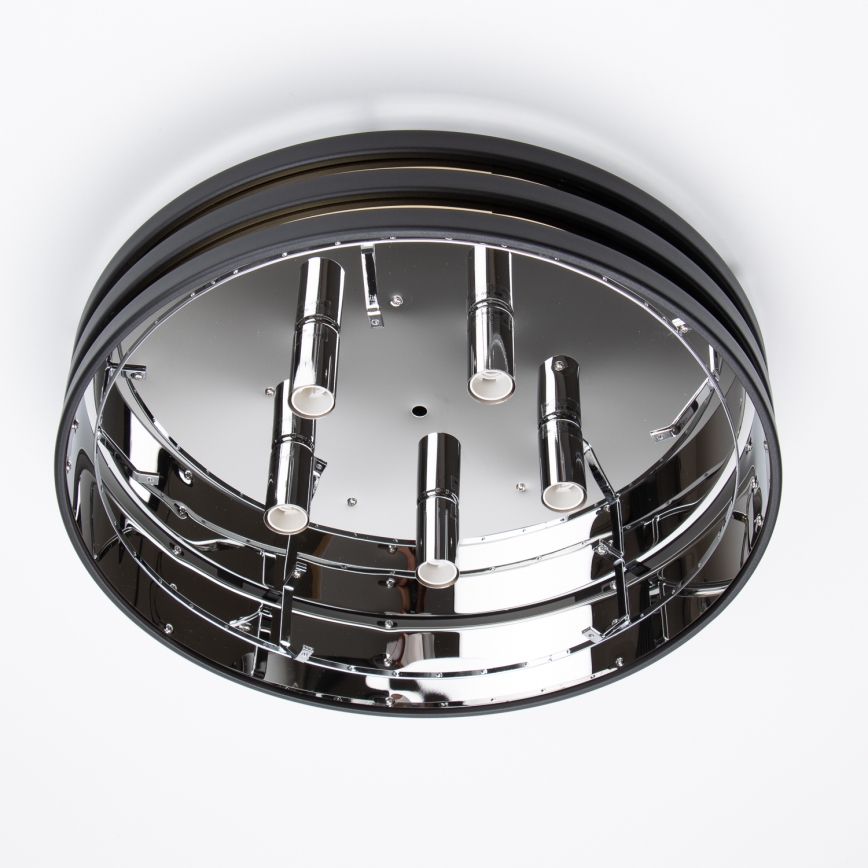 Brilagi - LED Kristallen plafondlamp VELURE 5xE14/40W/230V zwart