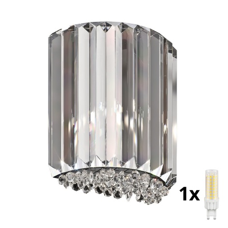 Brilagi - LED Kristallen wandlamp GLAMOUR 1xG9/42W/230V