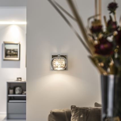 Brilagi - LED Kristallen wandlamp JEWEL 1xG9/42W/230V