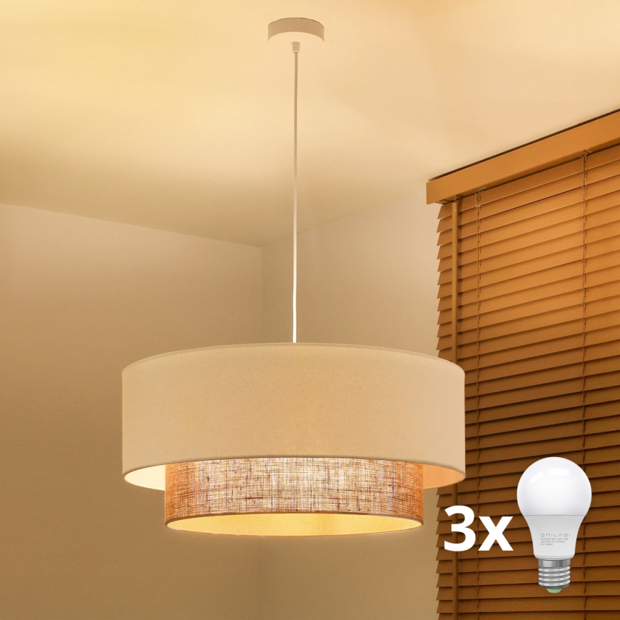 Brilagi - LED-kroonluchter aan kabel BOHO-STIJL 3xE27/15W/230V Ø 60 cm