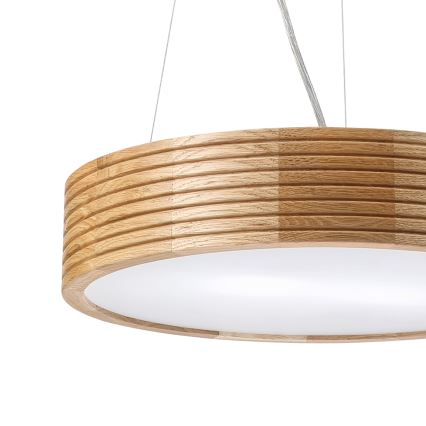 Brilagi - LED-kroonluchter aan kabel CARVALHO MODERN 2xE27/60W/230V eiken Ø 37,5 cm