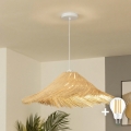 Brilagi - LED-kroonluchter aan kabel CERIA BOHO 1xE27/40W/230V Ø 100 cm rotan