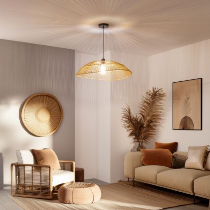 Brilagi - LED-kroonluchter aan kabel CERIA BOHO 1xE27/40W/230V Ø 70 cm bruin