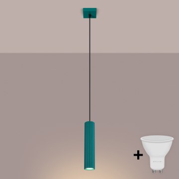 Brilagi - LED-kroonluchter aan kabel CRESTO 1xGU10/10W/230V turkoois