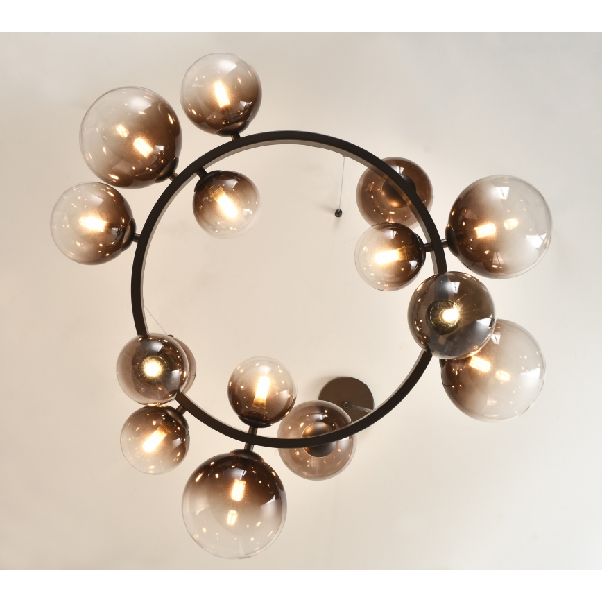 Brilagi - LED-kroonluchter aan kabel MILLA 15xG9/3W/230V bruin/rookbruin